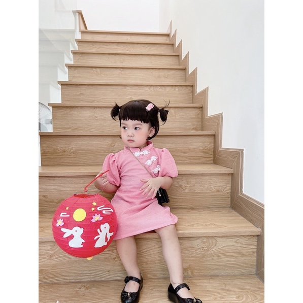 Đầm sườn xám cho bé gái 10-23kg