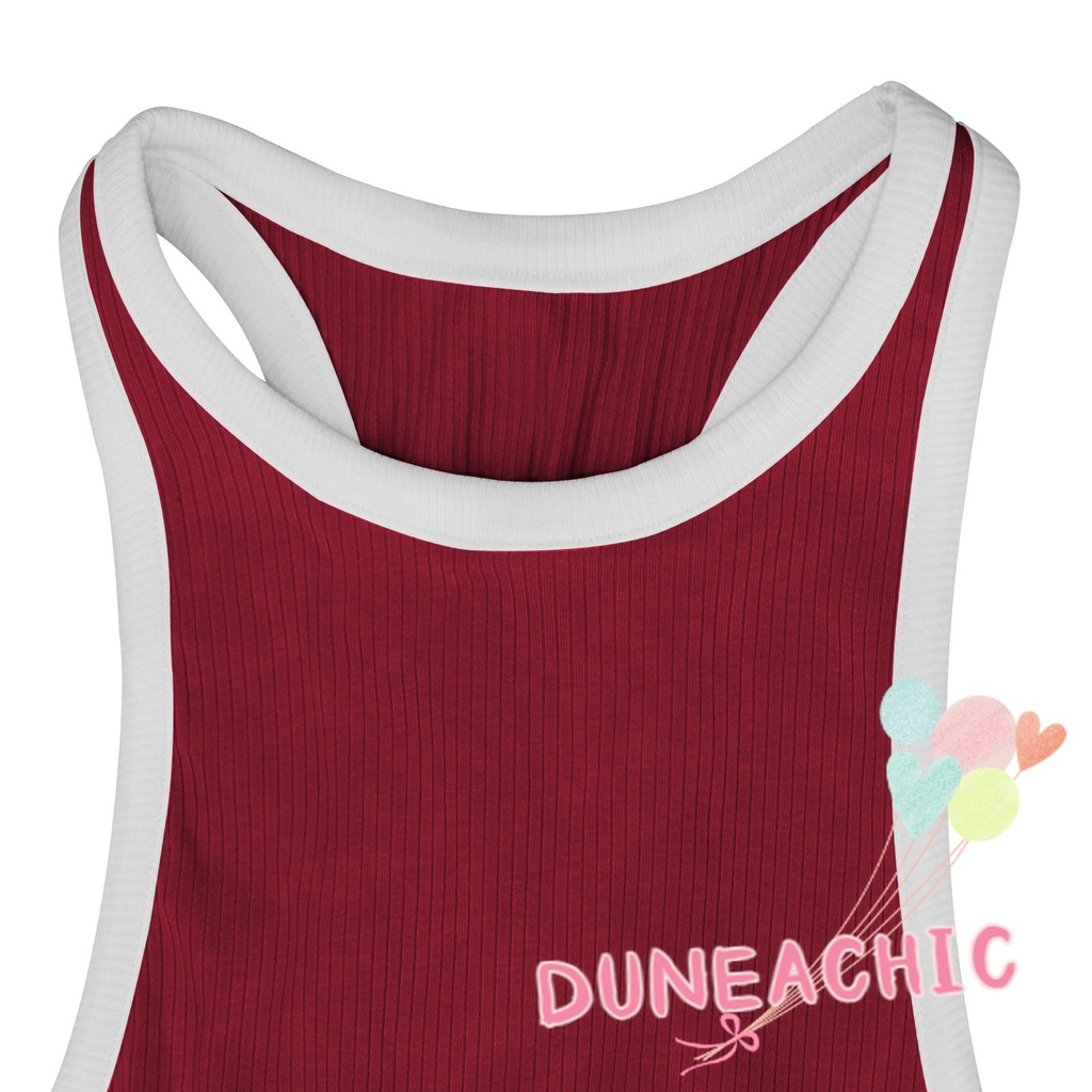 DUNEA Đầm Đua Xe Hở Lưng Cổ Tròn Gợi Cảm Cho Nữ