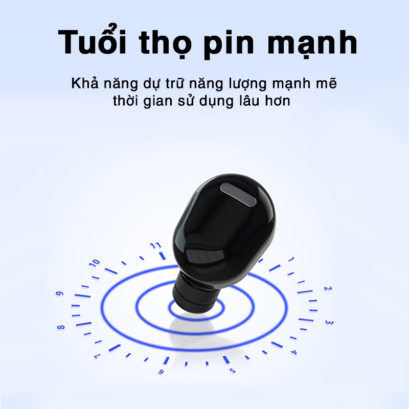 Tai nghe Bluetooth không dây MINI Wireless Earphones J55 thiết kế nhỏ gọn, thể thao, chống nước