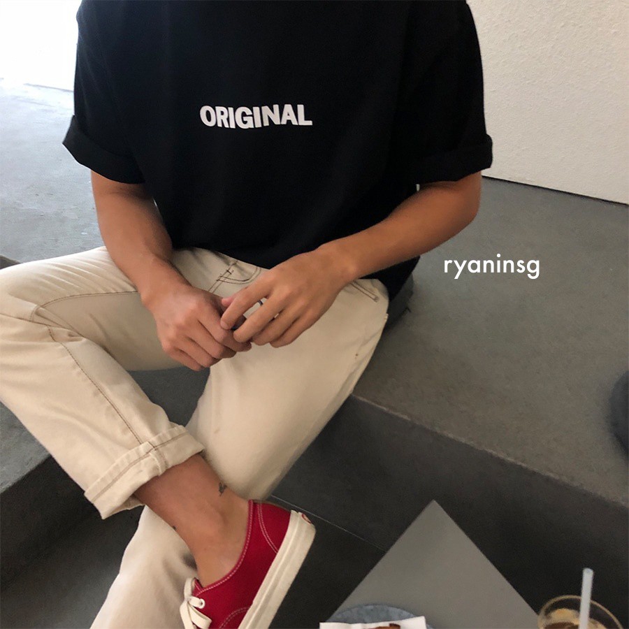 RYAN - Áo thun nam ORIGINAL ngắn tay cotton cổ tròn tay lỡ form rộng oversize