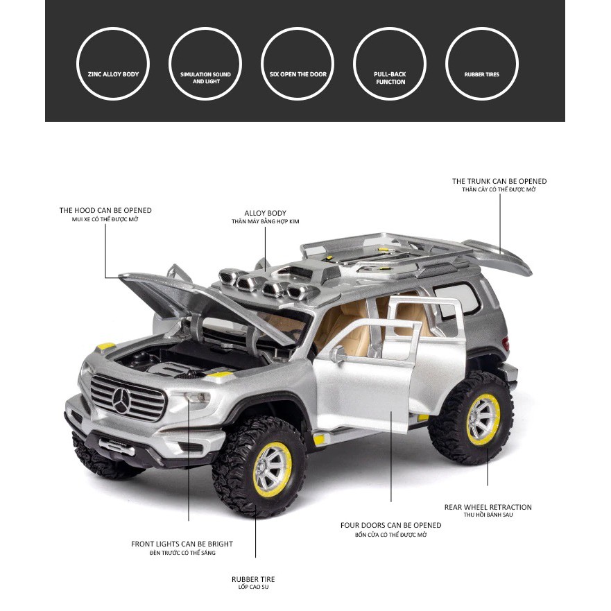 Ô tô Mô hình cao cấp Mercedes Benz ENER G FORCE (EGF) tỉ lệ 1:32 PKHROTO002