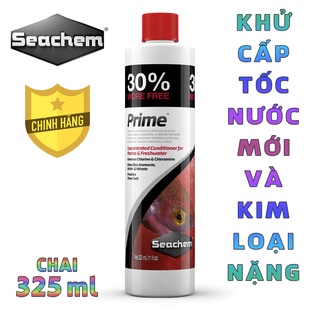 Dung dịch seachem - prime khử cấp tốc clo, nh3, no2, no3 trong nước hồ cá thủy sinh, hồ cá biển - chai 325 ml