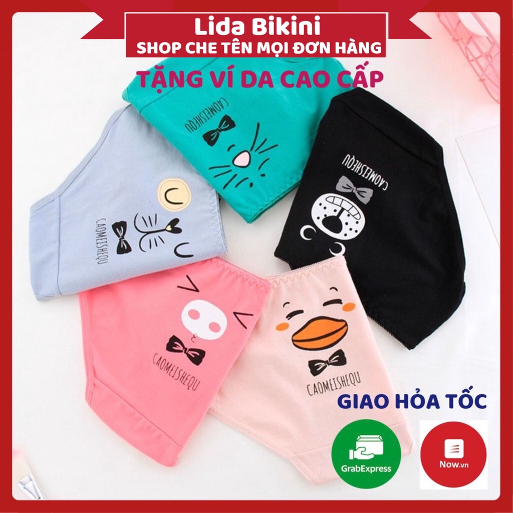 Quần Lót Nữ - Quần Lót Nữ cotton dễ thương gợi cảm thoáng mát in hình hoạt hình DAN STORE MÃ L105