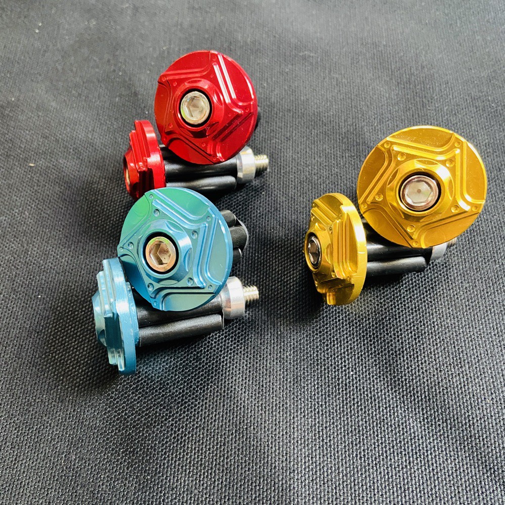 CẶP Gù tay lái xe máy nhôm kiểu ngôi sao xoáy 2 tầng siêu cá tính