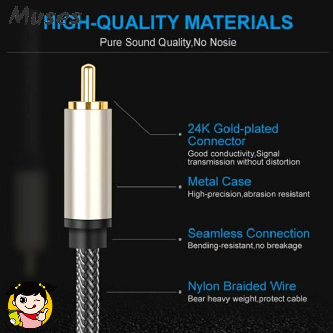 Dây cáp đồng trục Hifi 5.1 Spdif Rca