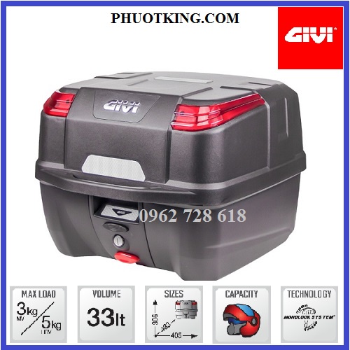 Thùng givi B33NM chính hãng (new 2022)