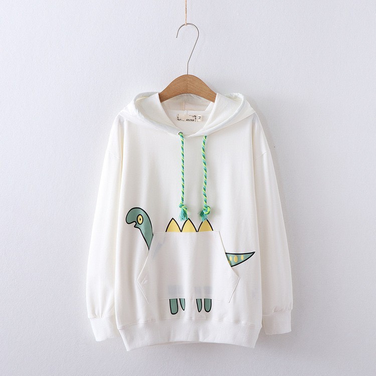 { FREE SHIP } áo hoodie hình khủng long ngáo, siêu cute free size chất liệu nỉ lót bông, sản phẩm của LASTORE