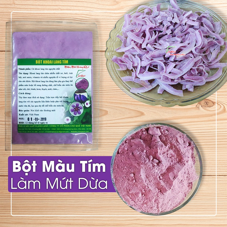 Bột Tạo Màu Tím Cho Mứt Dừa (Bột Khoai Lang Tím) 100g
