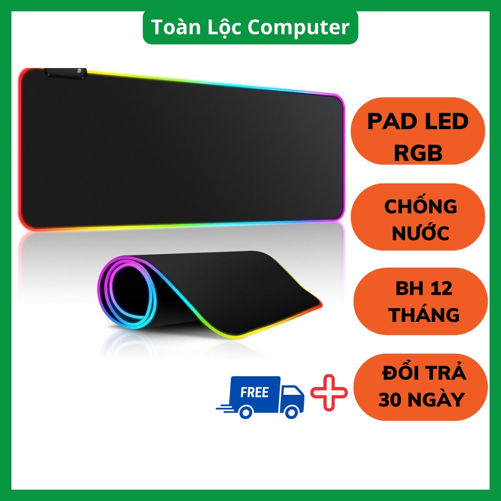 Lót chuột led rgb pad chuột cỡ lớn nhiều mẫu full box 90x40 80x30 siêu dày, bền chống nước bảo hành 12 tháng