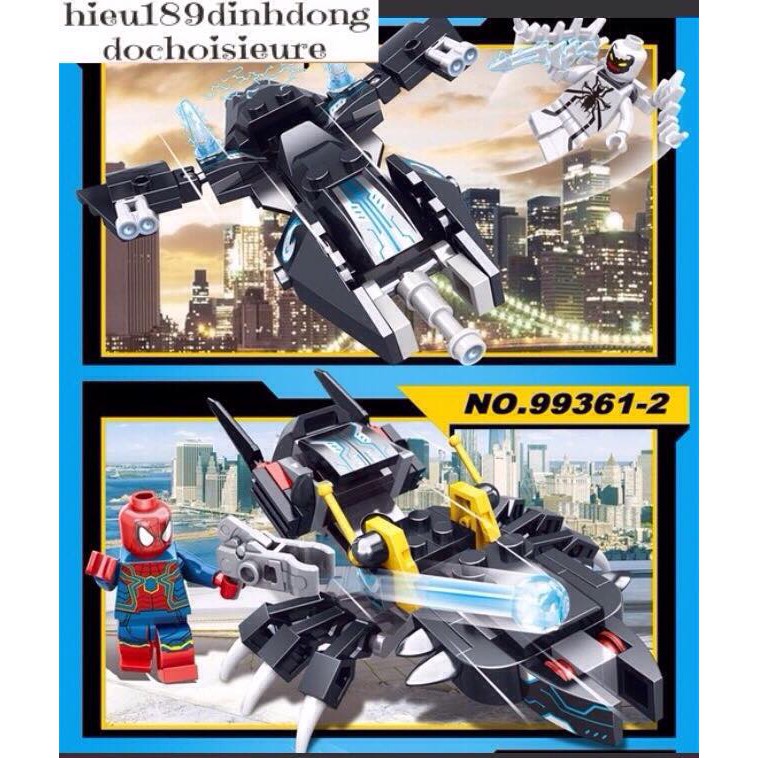 Lắp ráp xếp hình Lego siêu anh hùng 99361: Liên minh người nhện đại chiến robot venom (ảnh thật) (KHách chat chọn mẫu)