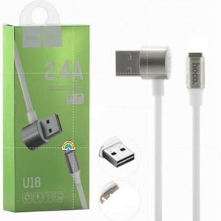 Cáp sạc nhanh Hoco U18 2.4A 2 trong 1 + Micro USB dài 1m2