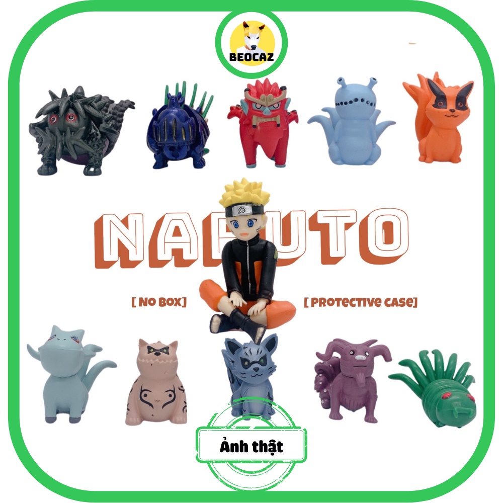 [Ship Hỏa Tốc][Full Box] [Tặng Hộp Bảo Vệ mẫu No Box] Set mô hình Naruto và 10 vĩ thú triệu hồi của các Kage