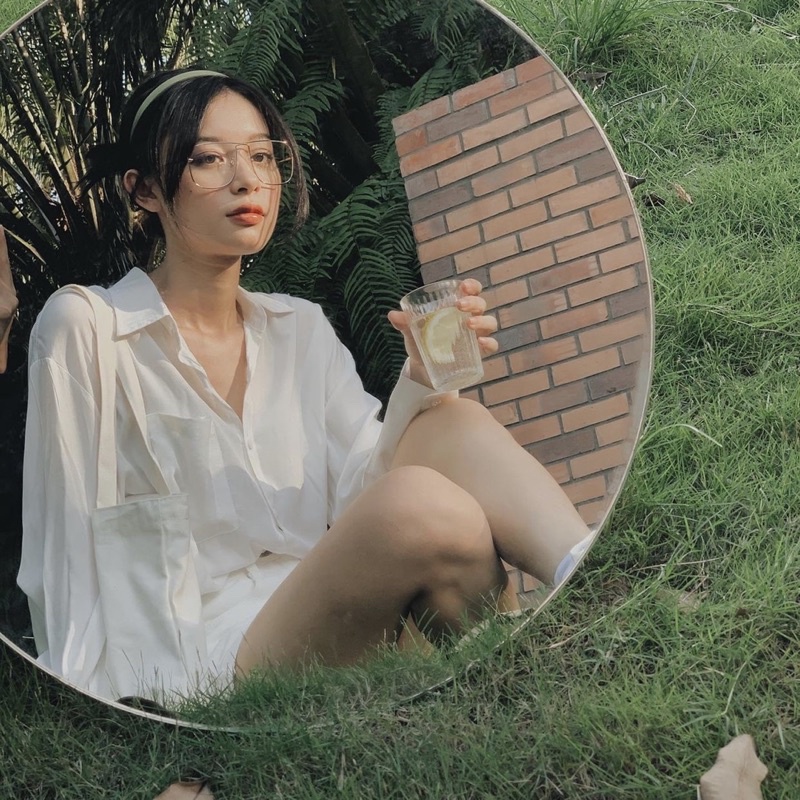 Mắt kính thời trang nam nữ mắt vuông bản to AHSTOREE gọng kim loại, màu sắc cơ bản