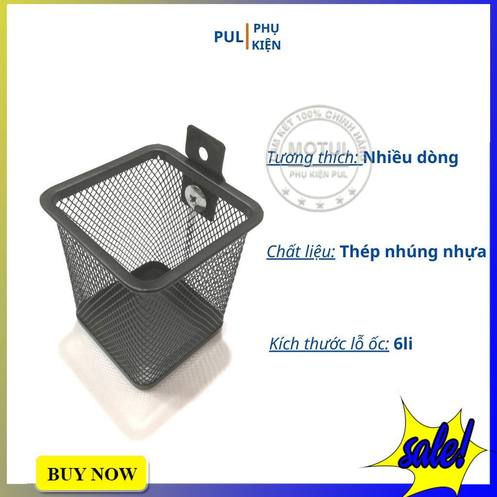 Giỏ đựng đồ mini hình vuông tròn dùng gắn xe máy xe hơi để được chai nước vật dụng nhỏ văn phòng tiện lợi