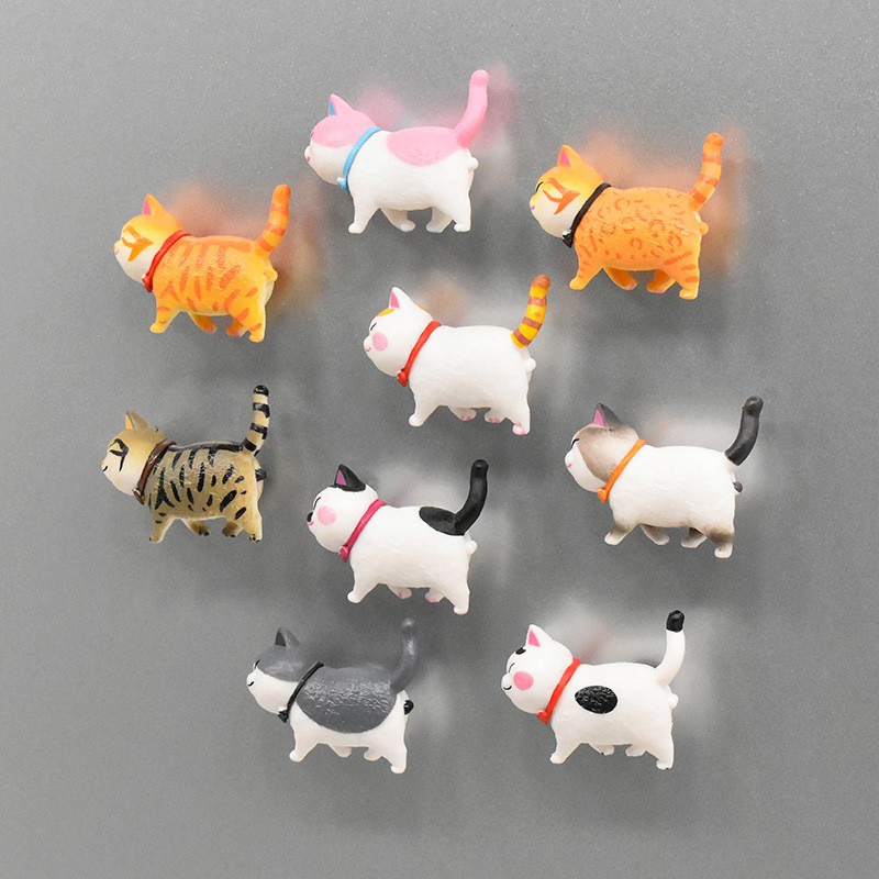 Sét 9 chú mèo đi bộ đáng yêu đầu xoay 360 độ / Tượng mèo dễ thương 💕FREESHIP 50k💕 - Những Điều Bình An