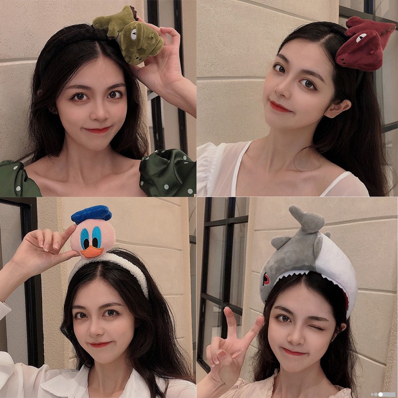 Băng đô cài tóc kiểu hoạt hình phong cách Hàn Quốc đáng yêu