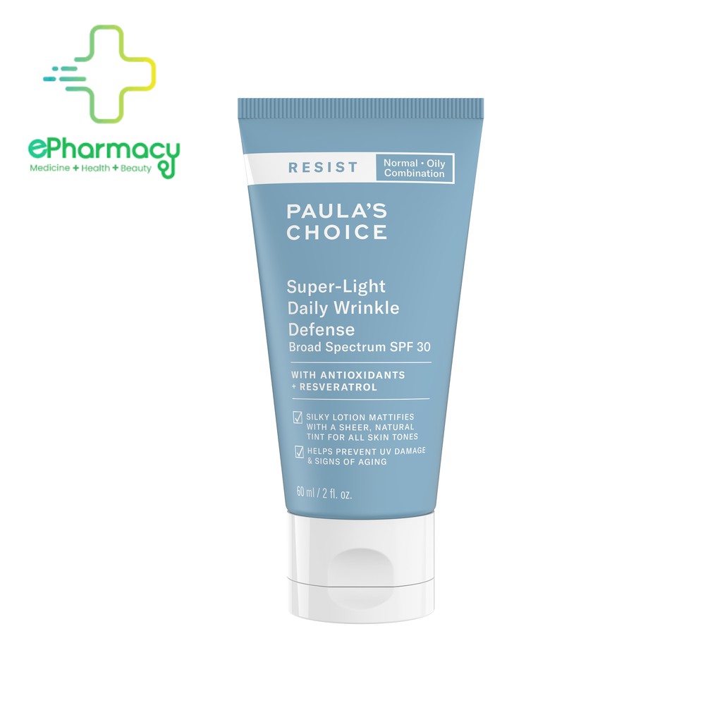 Kem ngày Paulas Choice mềm mịn, chống nắng phổ rộng - Paula's Choice Resist Super-Light Daily Wrinkle Defence SPF30 7760