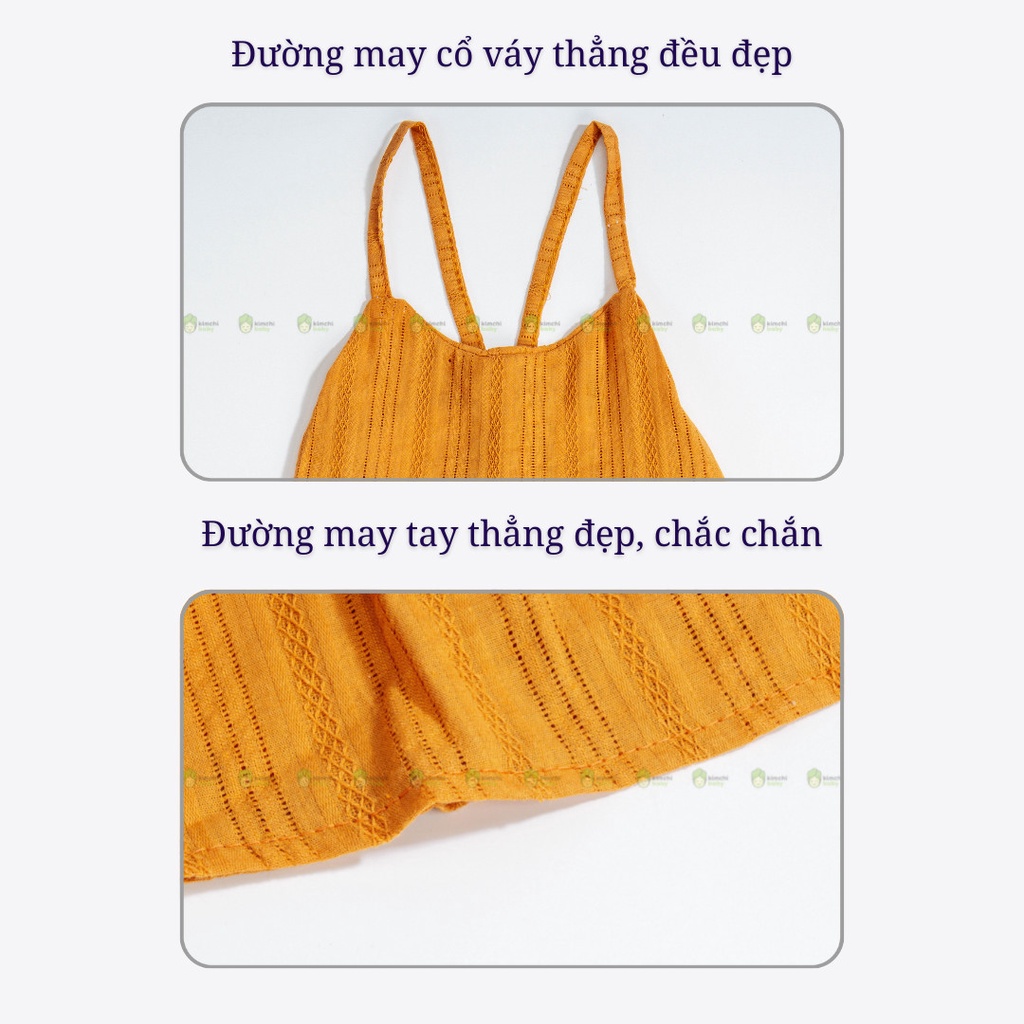 Set Bộ 2 Dây Bé Gái Đi Biển Cực Đẹp KIMCHIBABY Vải Thô Mềm Mát, Set Đồ Bé Gái Mặc Đi Chơi CK05