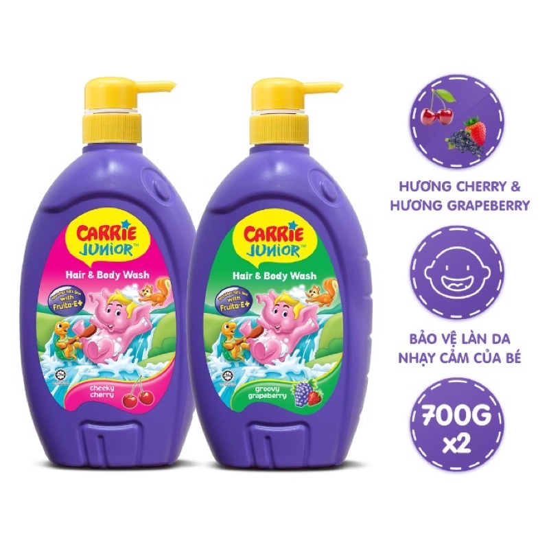 Sữa tắm em be gội toàn thân Carrie junior