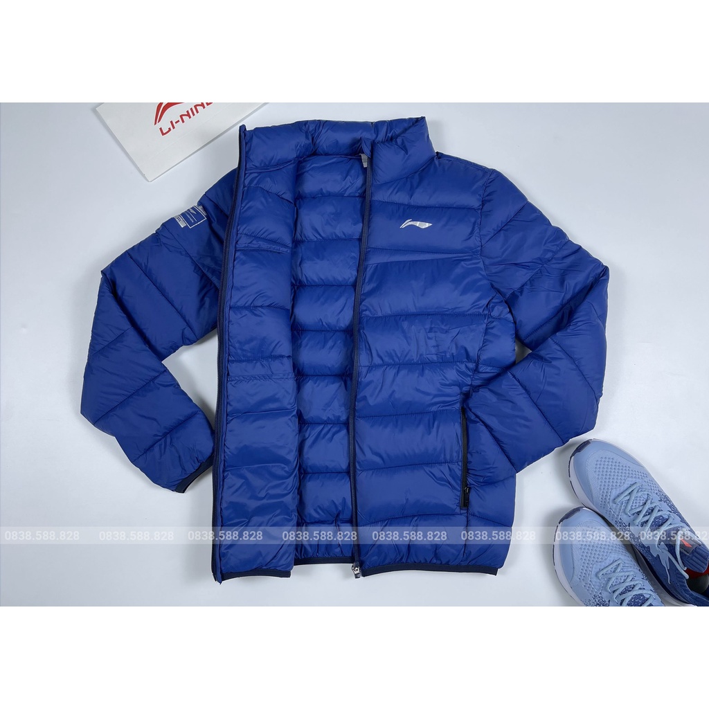 Áo phao lông vũ Lining CHÍNH HÃNG, túi khóa, 3 màu, full size, check mã QR khi nhận hàng