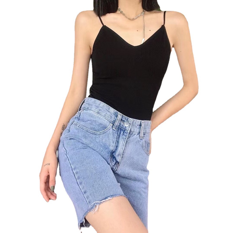 DUNEA Áo Tank Top Hở Lưng Màu Trơn Gợi Cảm Cho Nữ