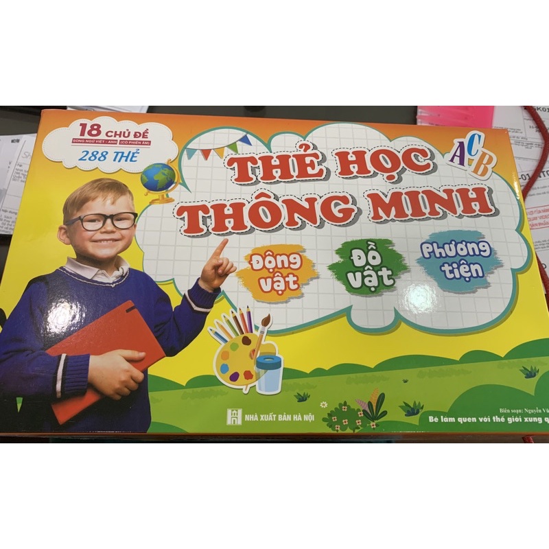 Bộ thẻ học thông minh Flashcard 18 chủ đề 288 thẻ Việt Hà song ngữ