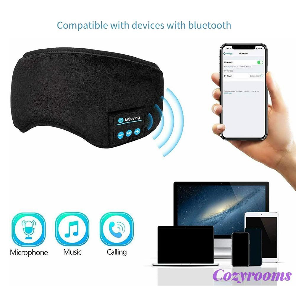 (Hàng Mới Về) Mặt Nạ Mắt Ngủ Kết Nối Bluetooth 5.0 Tiện Dụng Khi Đi Du Lịch