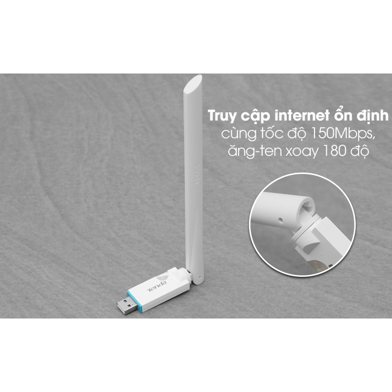 USB wifi Tenda U2 Tenda - Usb Thu Wifi  150mbps 1 Anten 6 DBi - Chính hãng nội địa