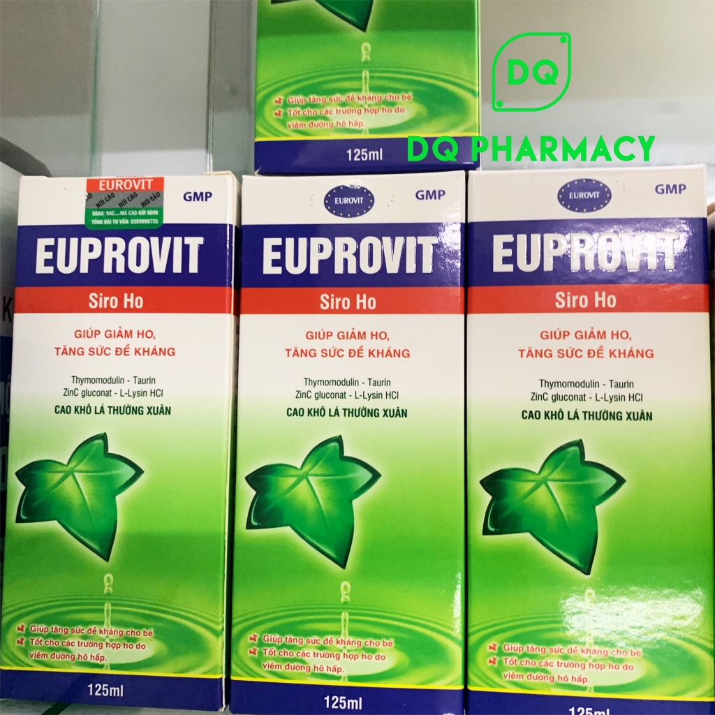 Siro ho cho bé, hiệu quả, tăng đề kháng Euprovit làm từ cao lá thường xuân chai 125ml