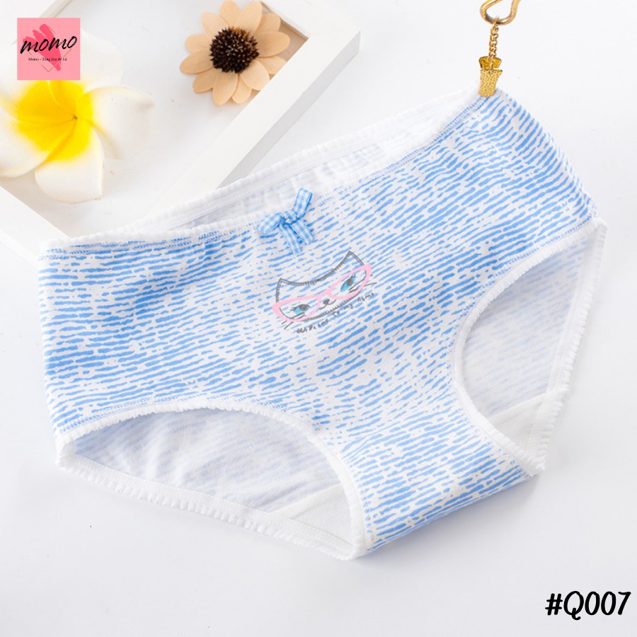 [Mã MOMOSKU1 giảm 10K đơn 50K] Sét 5 Quần Lót Cotton Com Bo 5 Quần Chip Nữ Cạp Vừa Chống Hằn Lộ Viền Co Giãn Nhiễu Mẫu