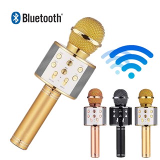 [TẶNG DÂY NỐI RA LOA NGOÀI 25K] Mic Hát Karaoke Bluetooth Không Dây WS858 - Âm vang - Ấm - mic karaoke cầm tay mini - mi