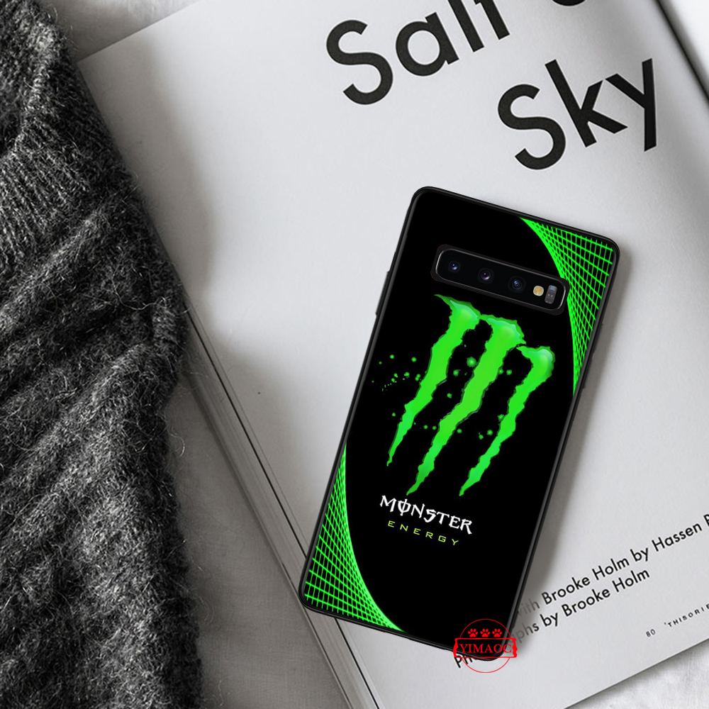 Ốp điện thoại mềm hình monster energy cho Samsung S7 Edge S8 S9 S10 Plus Plus S10E 44AS