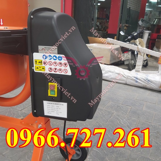 Máy trộn bê tông mini - Máy trộn bê tông 130 ĐÃ BAO GỒM ĐỘNG CƠ MT130