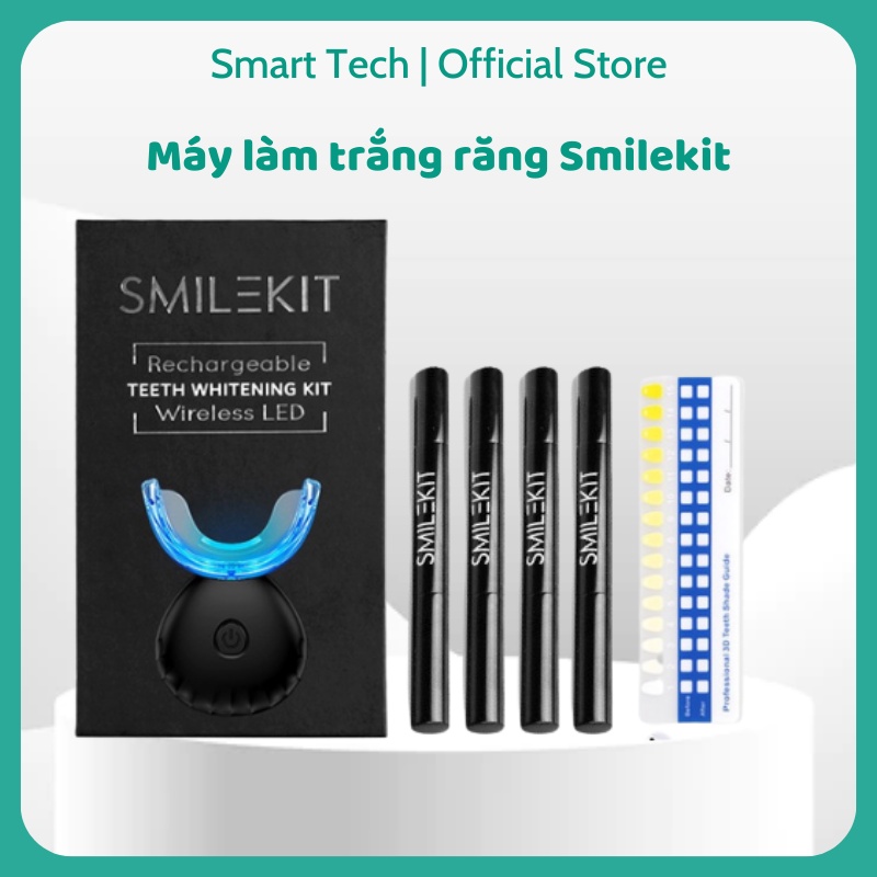 Máy tẩy trắng răng tại nhà SMILEKIT S2, Bộ kit làm trắng răng, hết ố vàng, không ê buốt, an toàn, công nghệ từ USA