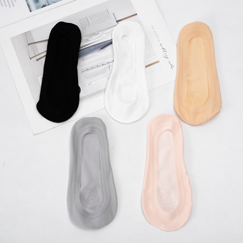 Tất búp bê vớ lười nữ mang giày cao giấu vớ có đệm cao su chống trượt MRSOCKS VL006