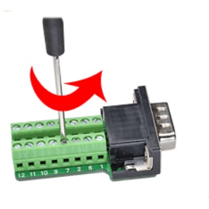 Cổng DB15 đầu đực 16 chân nối dây bắt vít domino có vỏ