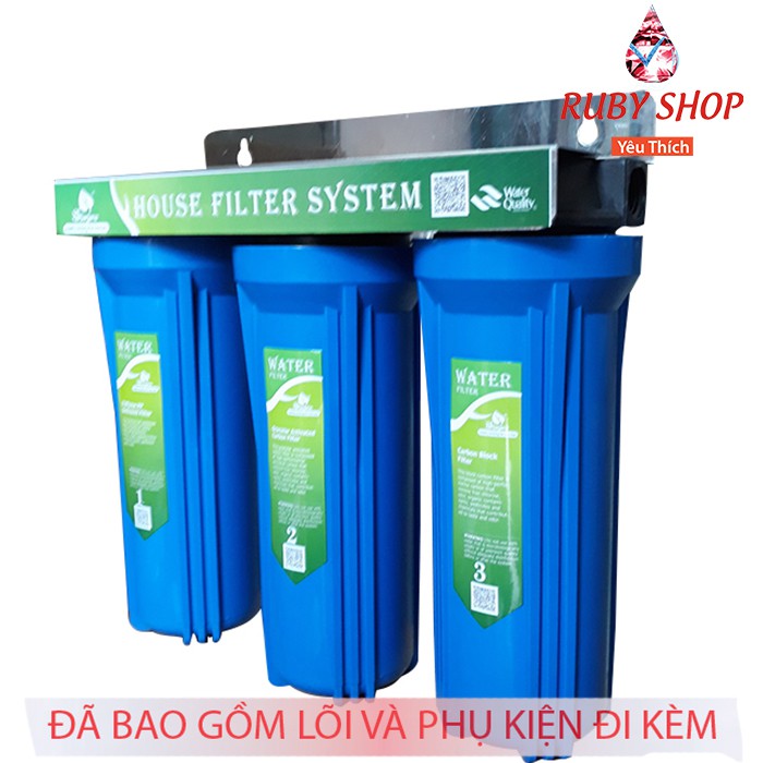 Bộ lọc nước sinh hoạt, bộ lọc thô 3 cấp 30C3 ren phi 21 ( sản phẩm đã kèm 3 lõi và phụ kiện) | BigBuy360 - bigbuy360.vn