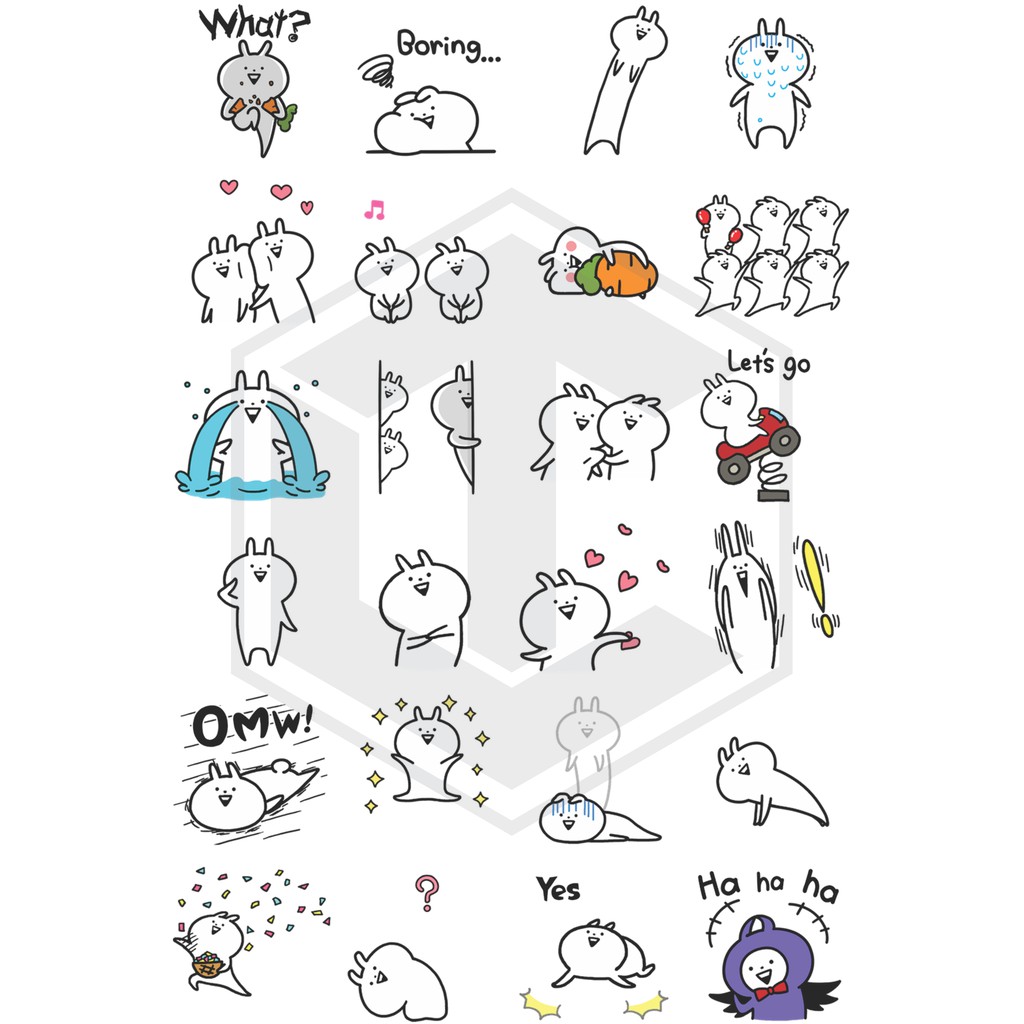 Sticker facebook Usagyuuun decal Shin Lung không thấm nước, dán nón bảo hiểm, laptop, điện thoại, Vali, xe...