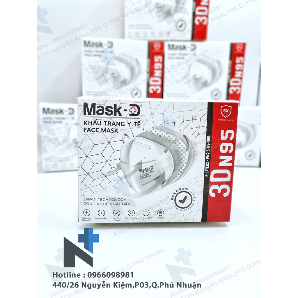 Khẩu trang Mask D N95 không van - Hộp 30 cái