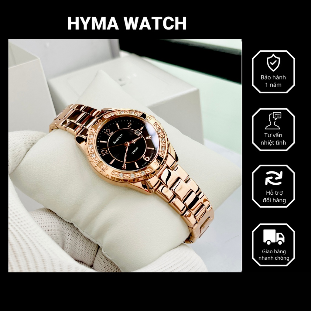 Đồng hồ nữ hàng hiệu Casio SHEEN SHE 4532PG-1A Bảo hành 1 năm Hyma watch