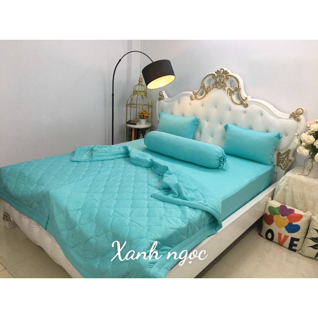 Drap thun hàn lạnh loại 1, bộ ga giường thun trơn Hàn Quốc 4 món | BigBuy360 - bigbuy360.vn