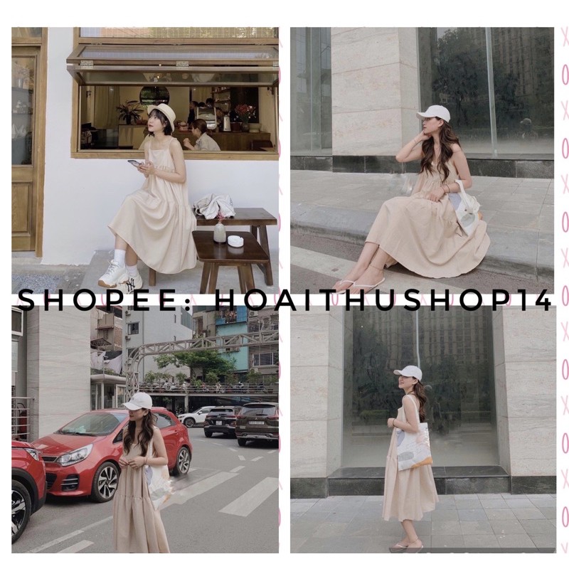 Váy babydoll đũi be hai dây cực xinh | BigBuy360 - bigbuy360.vn