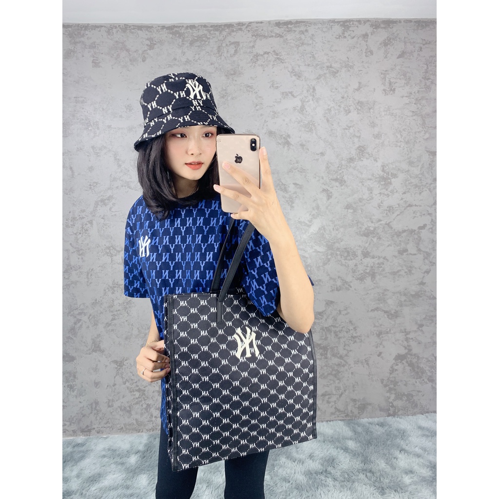(Ảnh thật) Túi Tote MLB Monogram Diamond Jacquard Bag New York Yankees - HÀNG XUẤT DƯ (VNXK) XỊN | CÓ SẴN HÀNG