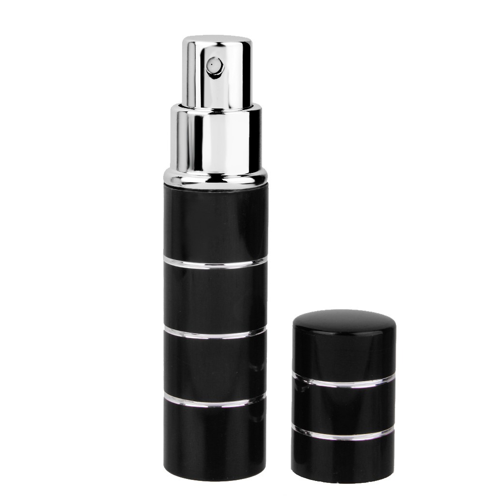 Chai Xịt Nước Hoa Prettyia2 Màu Đen Tiện Dụng Mang Theo Du Lịch