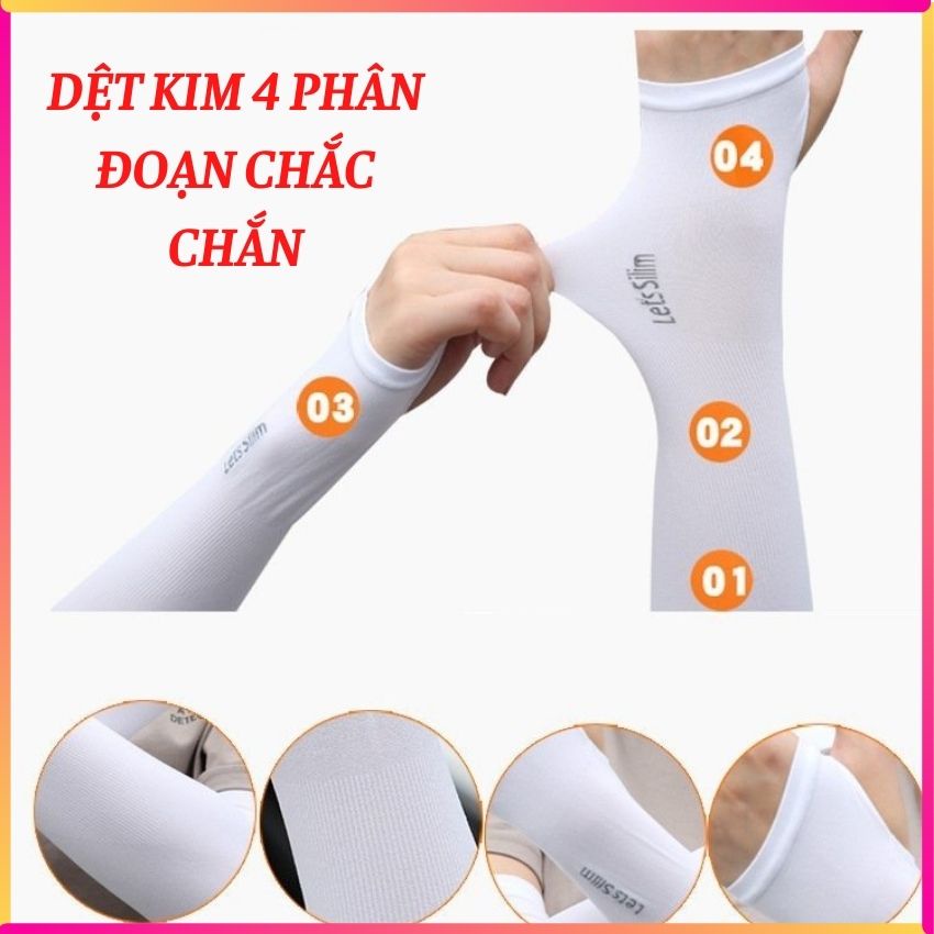Găng Tay Chống Nắng Xỏ Ngón Let's Slim Ống Tay Đi Nắng Chống Tia UV-ZPCN01
