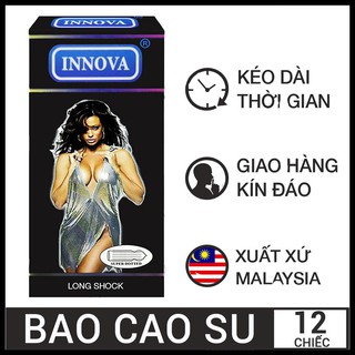 Bao cao su Malaysia Innova Đen Kéo Dài Thời Gian Quan Hệ - 12 chiếc/ hộp