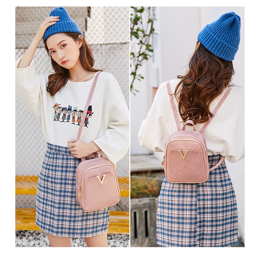 Balo nữ mẫu chữ V - BL01