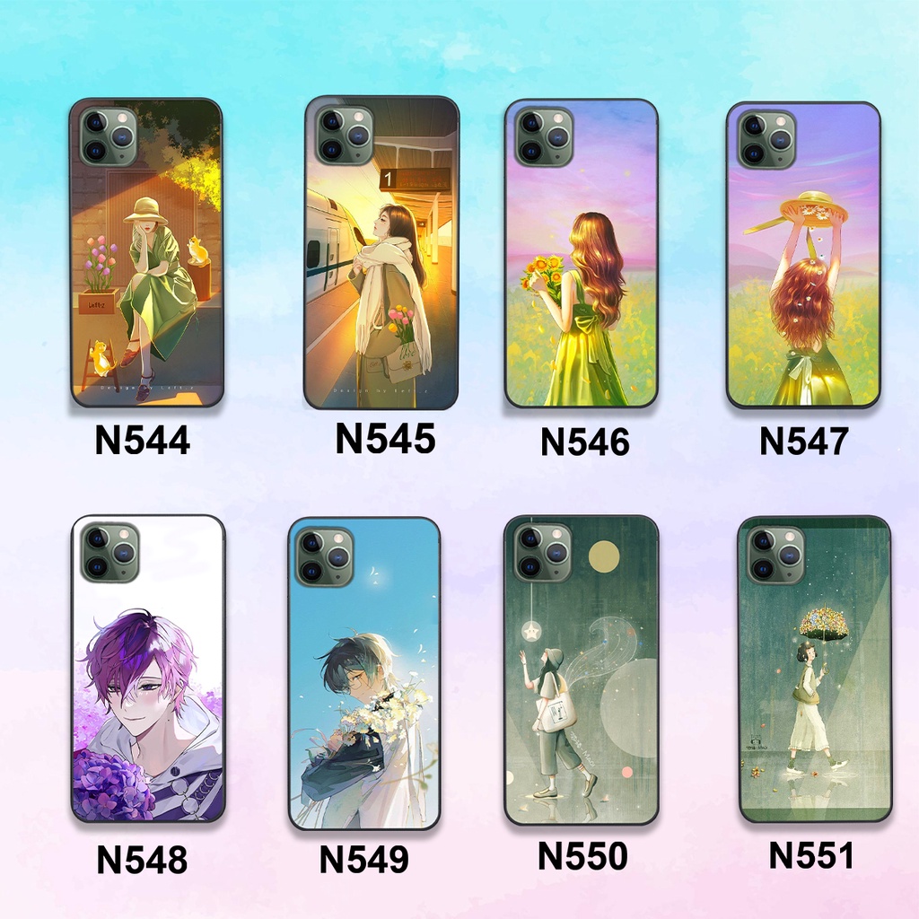 Ốp Iphone 11 / 11 pro / 11 pro max hình cô gái , chàng trai mùa thu nhẹ nhàng dễ thương trẻ trung