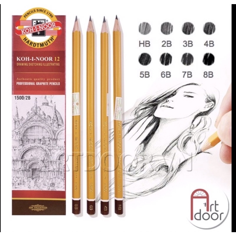 Bút chì phác thảo KOh-i-noor, bút chì tiệp vàng