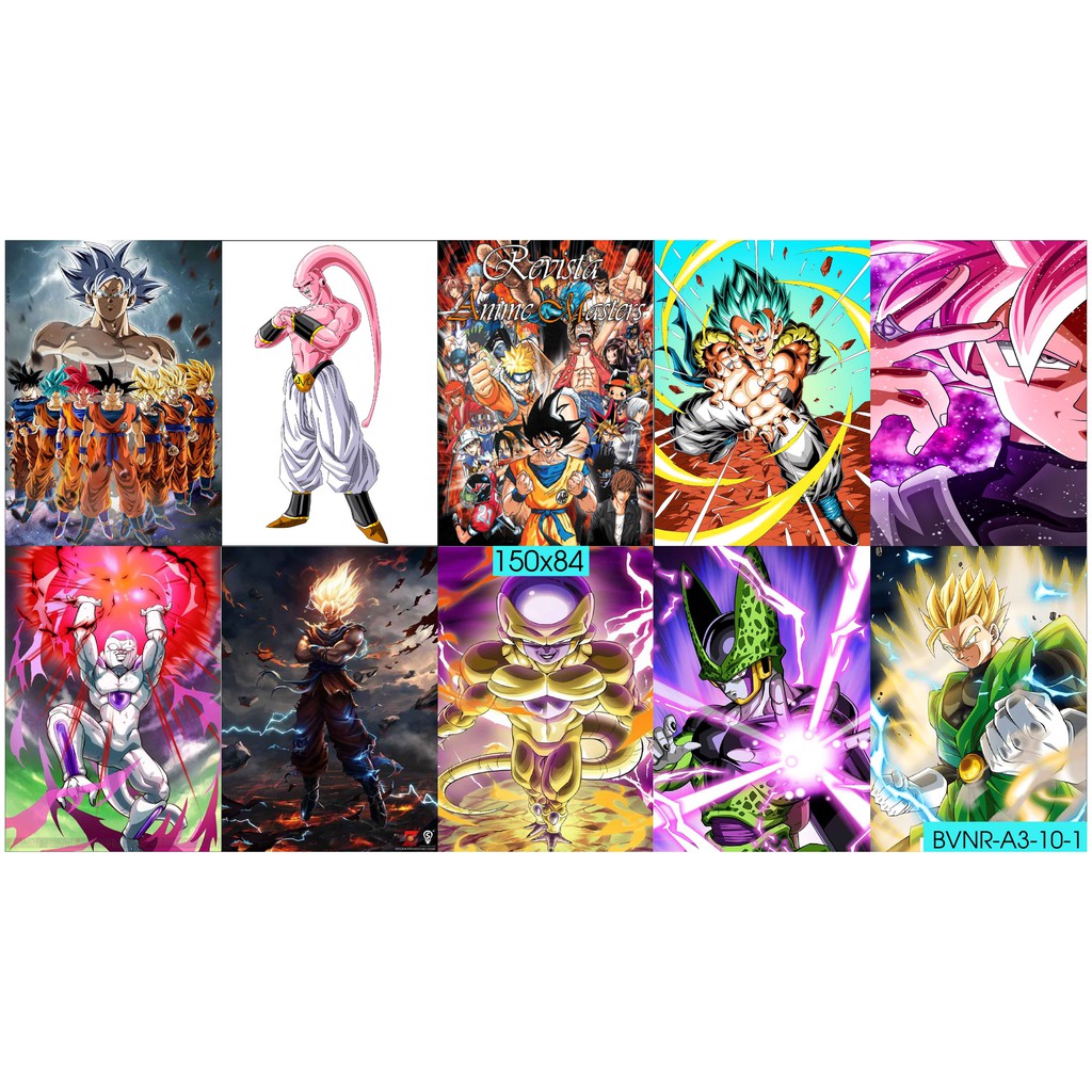 Combo Set 10 tờ Decal dán tường Bảy Viên Ngọc Rồng